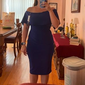 Midi formal off the shoulder dress